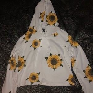 Sunflower cropped hoodie